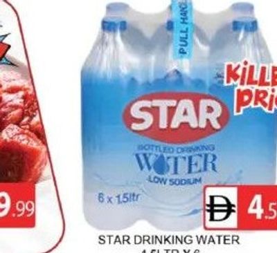 Star Drinking Water 1.5LTR X 6