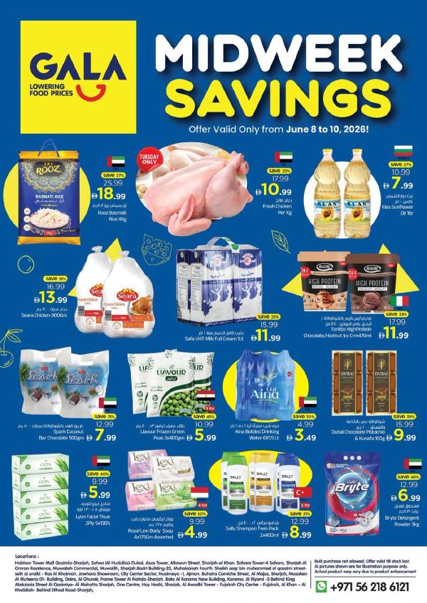 Midweek Savings from Gala Supermarket until 10th June