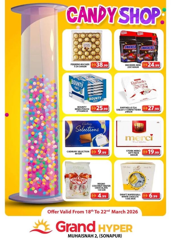 Candy Shop - Grand Hyper Muhaisnah from Grand Hypermarket until 22nd March