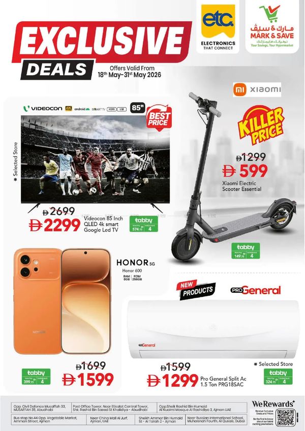 Exclusive Deals from Mark & Save until 31st May