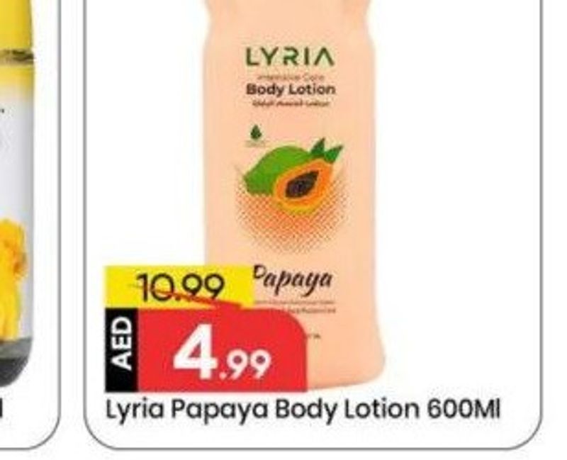 Lyria Papaya Body Lotion 600Ml