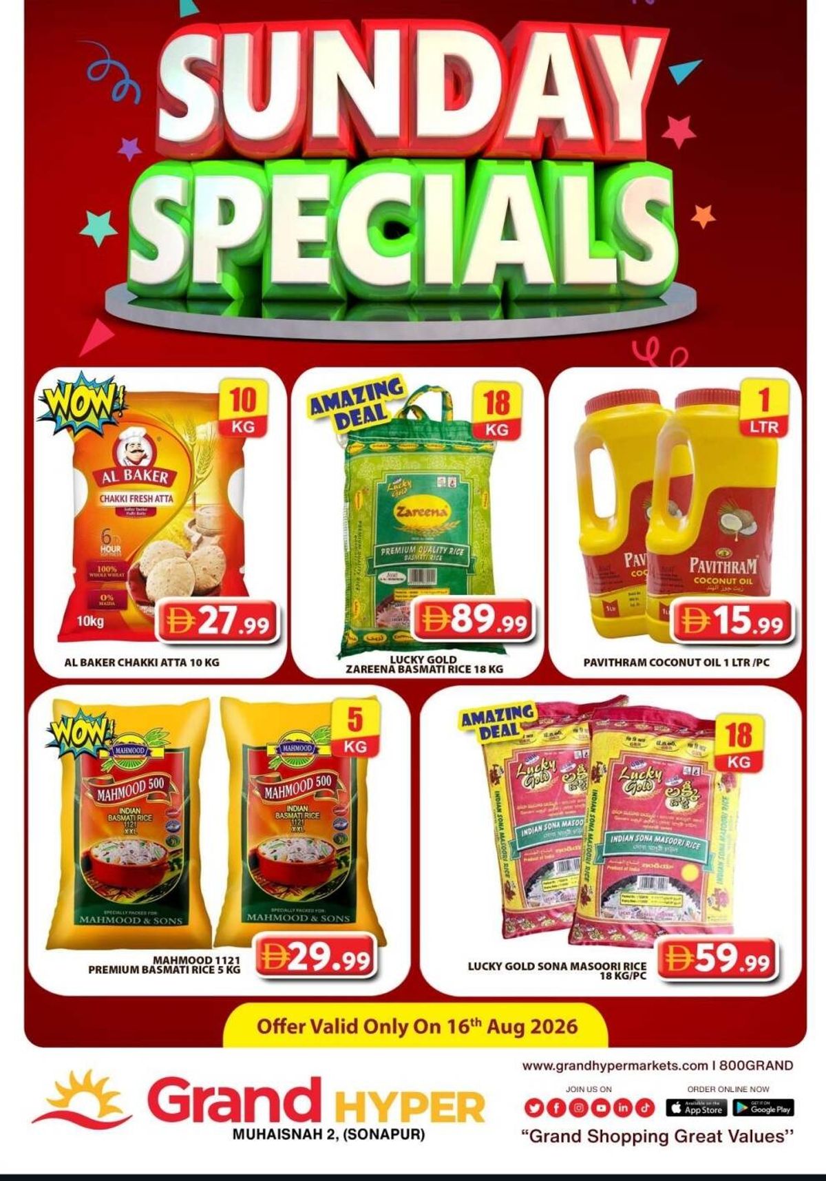 Sunday Specials