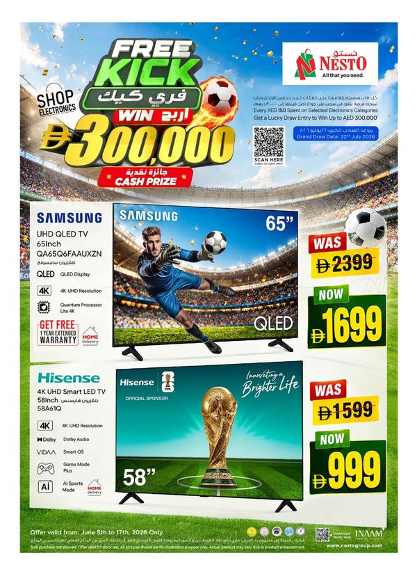 Free Kick from Nesto until 17th June