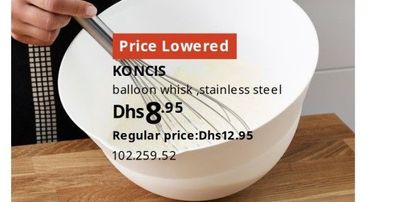 KONCIS balloon whisk, stainless steel