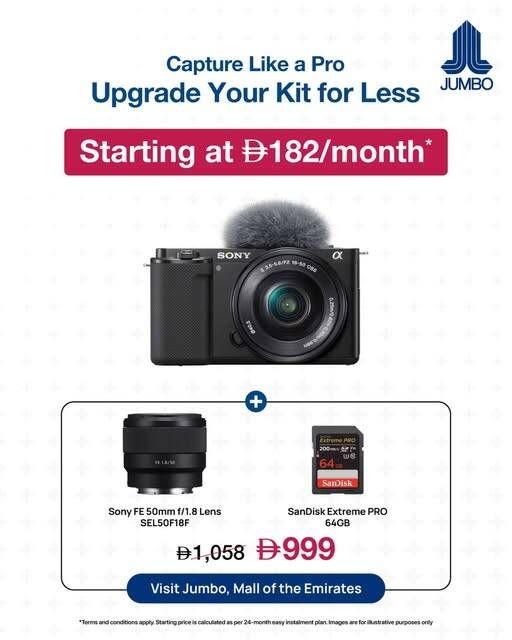 Starting At AED 182 / Month from Jumbo until 17th April