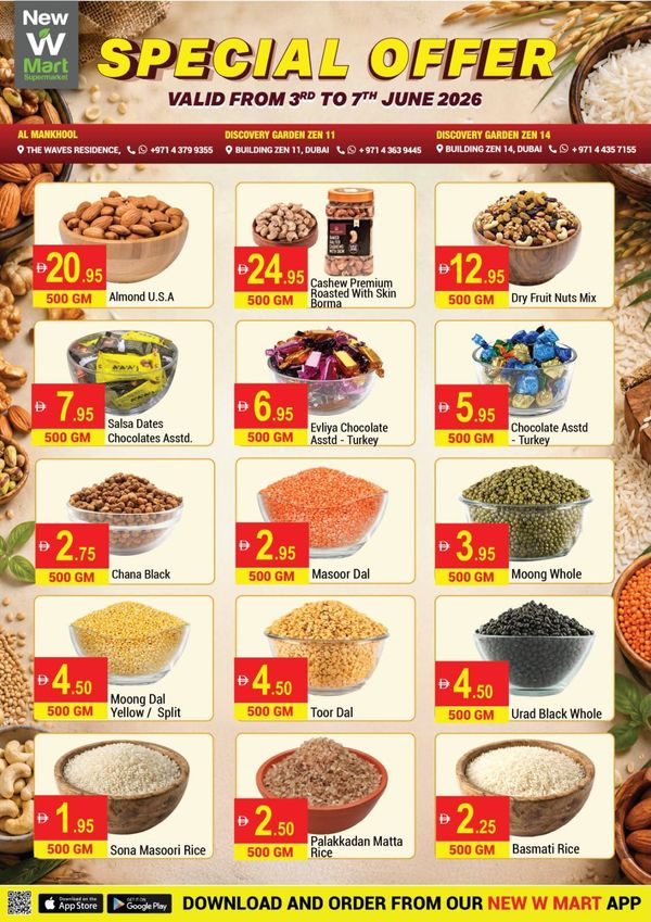 Special Offers from New W Mart until 7th June