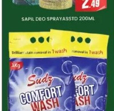 SUDZ COMFORT WASH DTRGNT PWDR 3KG