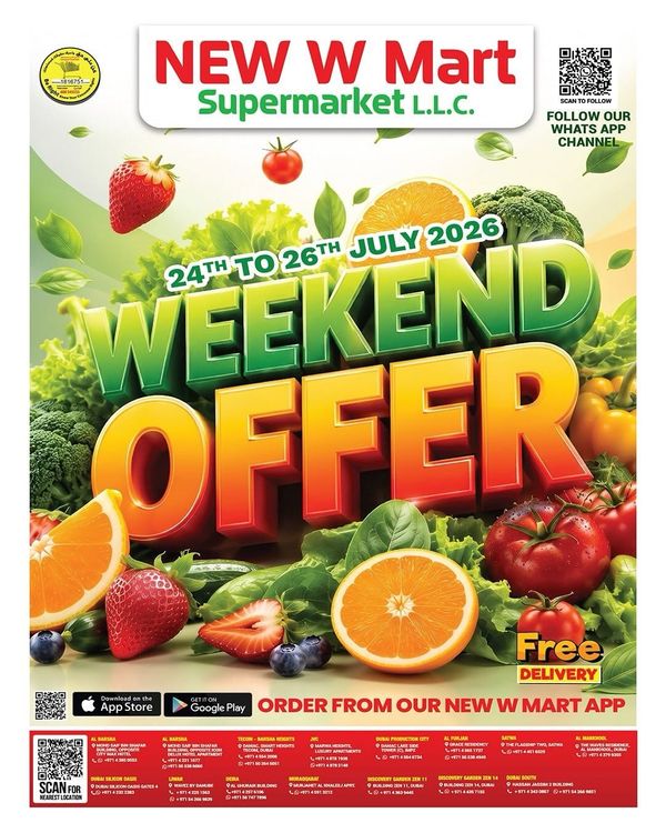 Weekend Offer from New W Mart until 26th July