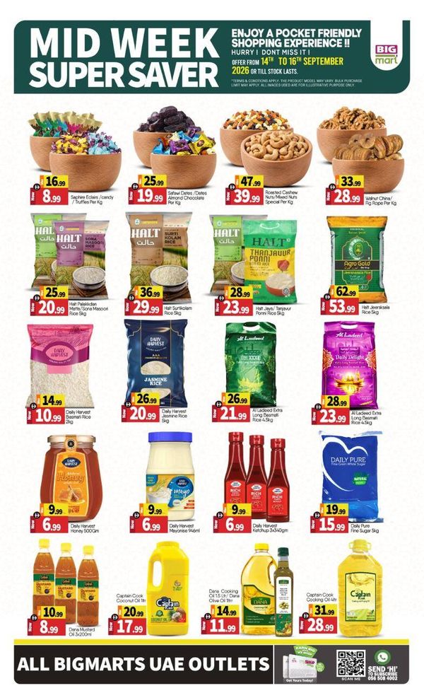 Midweek Super Saver from Bigmart until 16th September