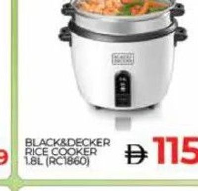 Black & Decker Rice Cooker 1.8L (RC1860)