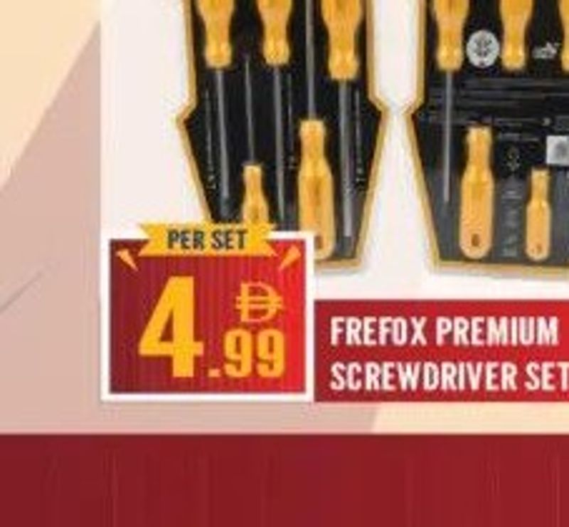 FREFOX PREMIUM SCREWDRIVER SET 5 PIECE