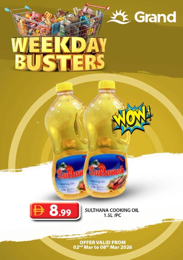 Weekday Busters from Grand Hypermarket until 8th March