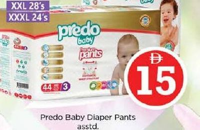 Predo Baby Diaper Pants XL 32's / M 44's / L 40's / XXL 28's / XXXL 24's