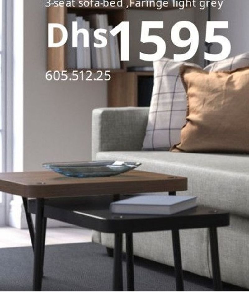 FRIHETEN 3-seat sofa-bed, Faringe light grey