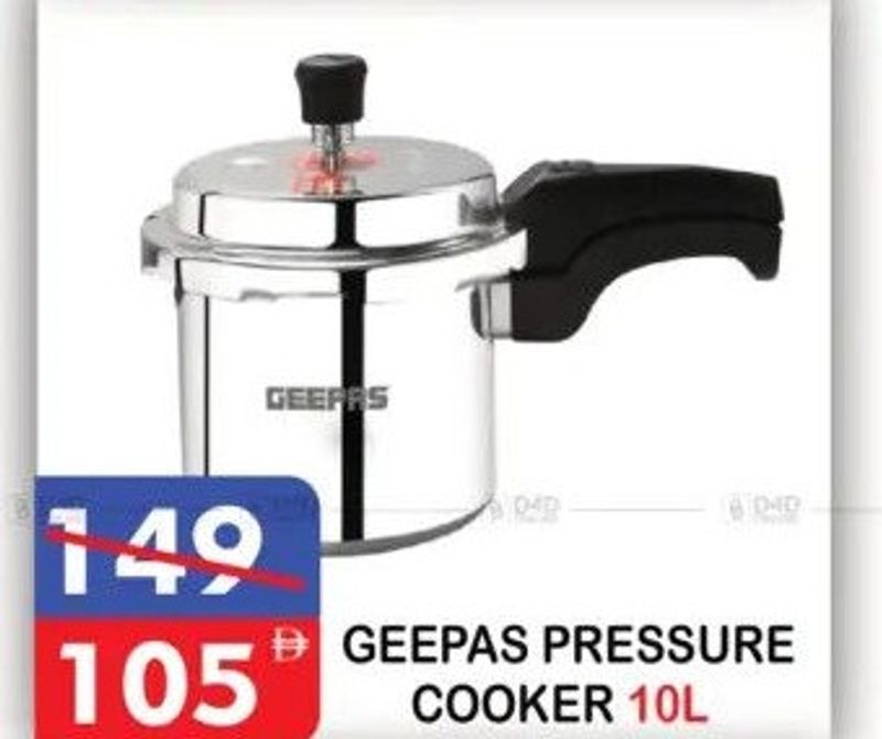 GEEPAS PRESSURE COOKER 10L