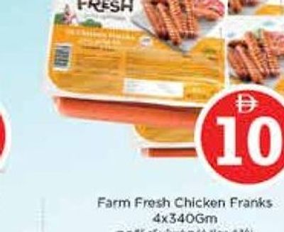 Farm Fresh Chicken Franks 4x340gm