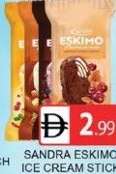 Sandra Eskimo Ice Cream Stick 110ML ASTD