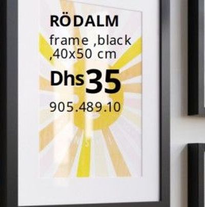 RÖDALM frame, black, 40x50 cm