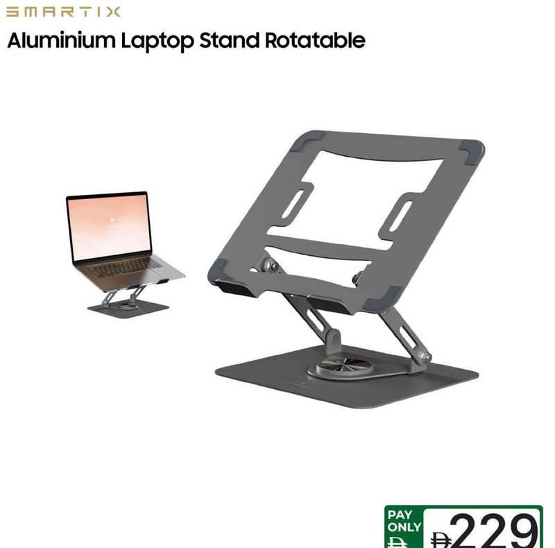SMARTIX Aluminium Laptop Stand Rotatable