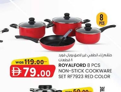 ROYALFORD 8 PCS NON-STICK COOKWARE SET RF7923 RED COLOR