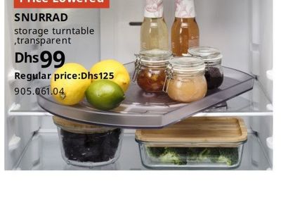 SNURRAD storage turntable, transparent
