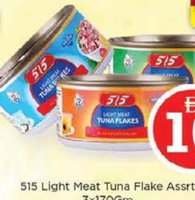 515 Light Meat Tuna Flake Assorted 3x170gm