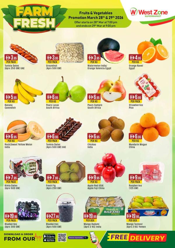 Farm Fresh Deals from West Zone until 29th March