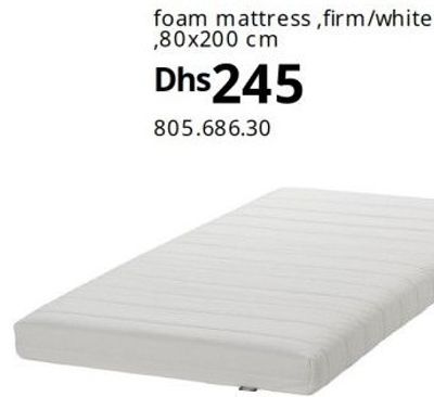 AFJÄLL foam mattress, firm/white, 80x200 cm