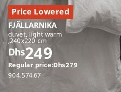 FJÄLLARNIKA duvet, light warm, 240x220 cm