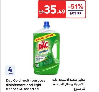 DAC Gold multi-purpose disinfectant and liquid cleaner 4L assorted
