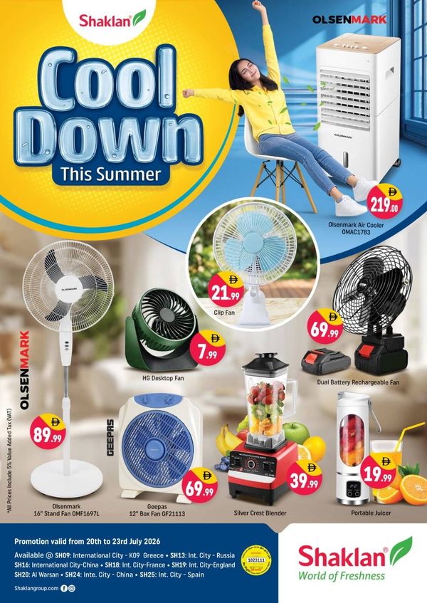 Cool Down This Summer from Shaklan until 23rd July