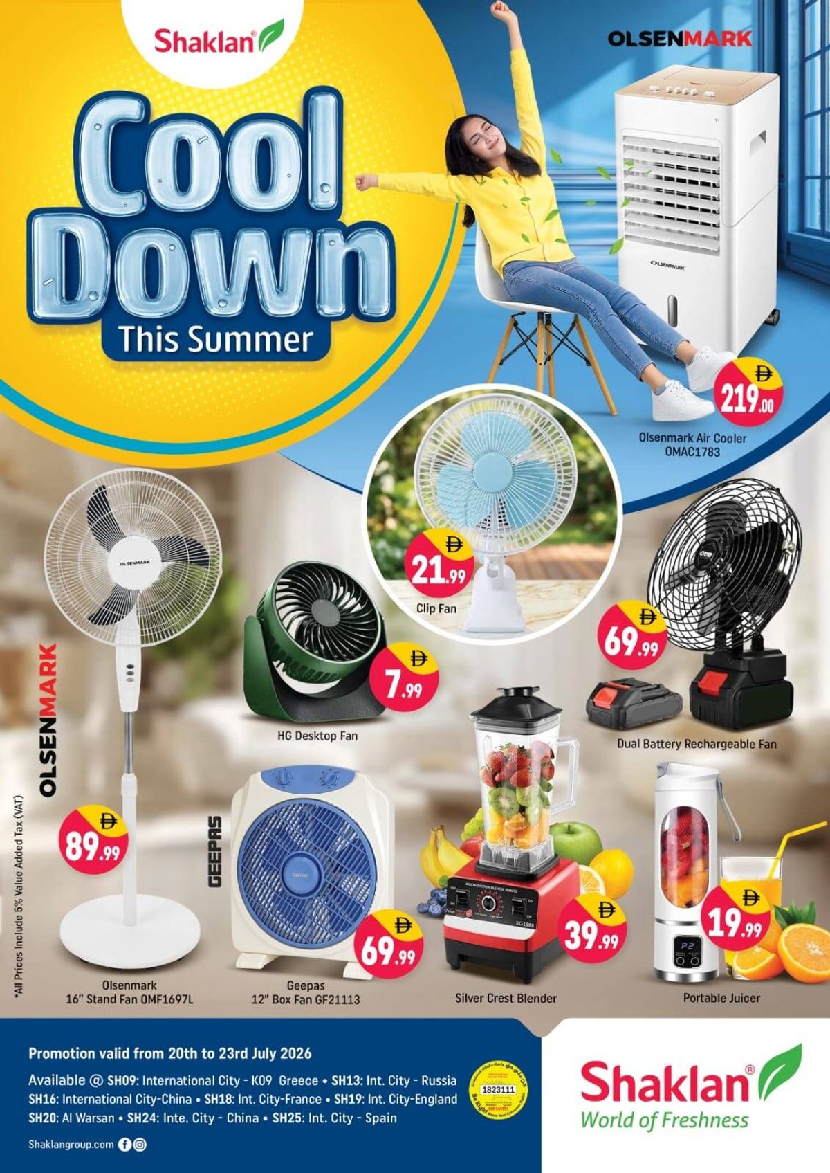 Cool Down This Summer from Shaklan until 23rd July