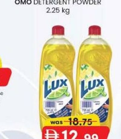 Lux Dishwashing Liquid Lemon 725 ml x 2 Pcs