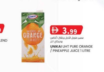 Unikai UHT Pure Orange / Pineapple Juice 1 Litre