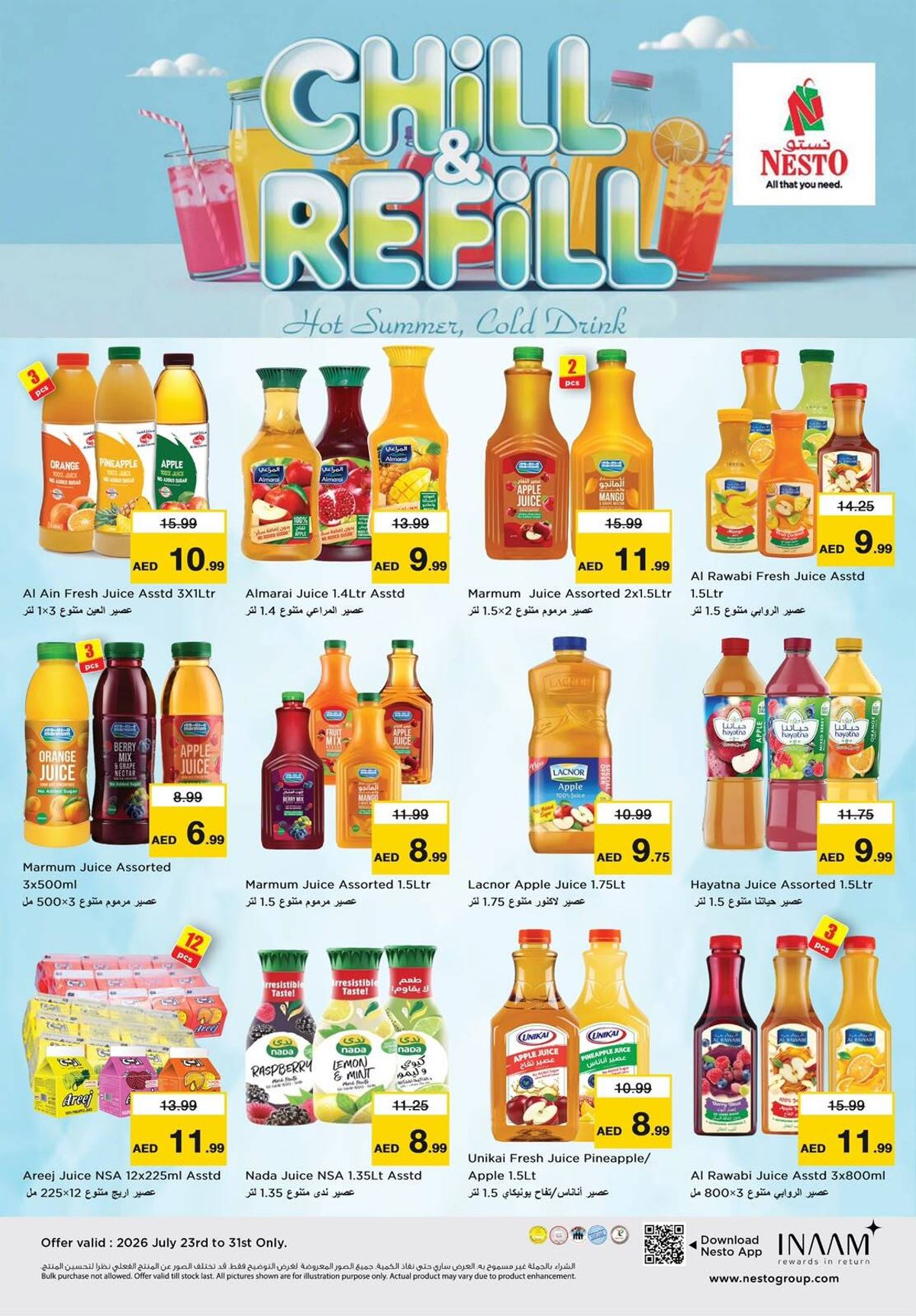 Chill & Refill from Nesto until 31st July
