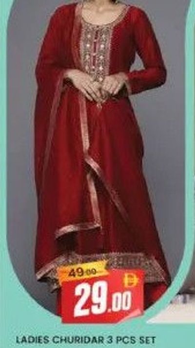 LADIES CHURIDAR 3 PCS SET