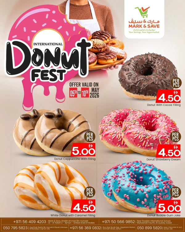 Donut Fest from Mark & Save until 10th June