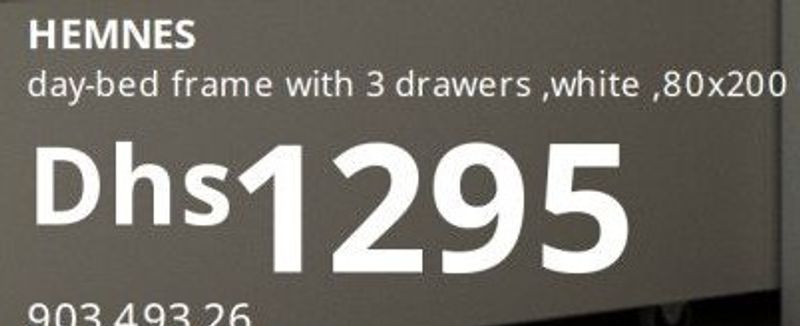 HEMNES day-bed frame with 3 drawers, white, 80x200 cm