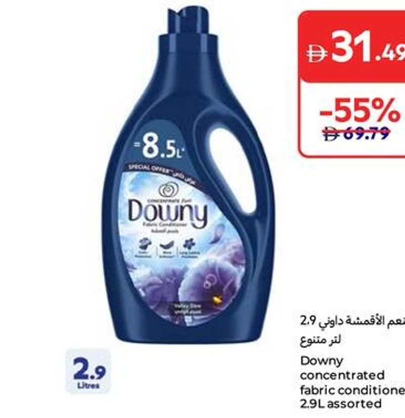 Downy concentrated fabric conditioner 2.9L assorted