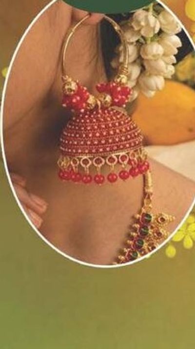 Ladies Earring (Red Jhumka)