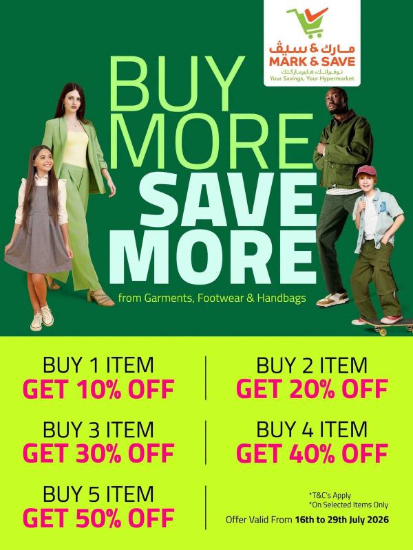 Buy More & Save More from Mark & Save until 29th July