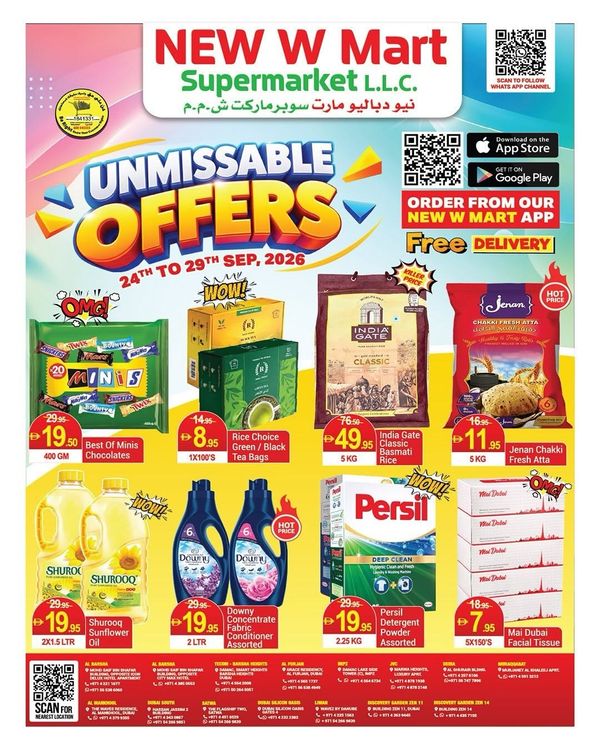 Unmissable Offers from New W Mart until 29th September