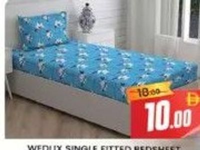 WEDLIX Single Fitted Bedsheet