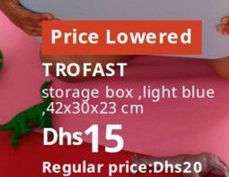 TROFAST storage box, light blue, 42x30x23 cm