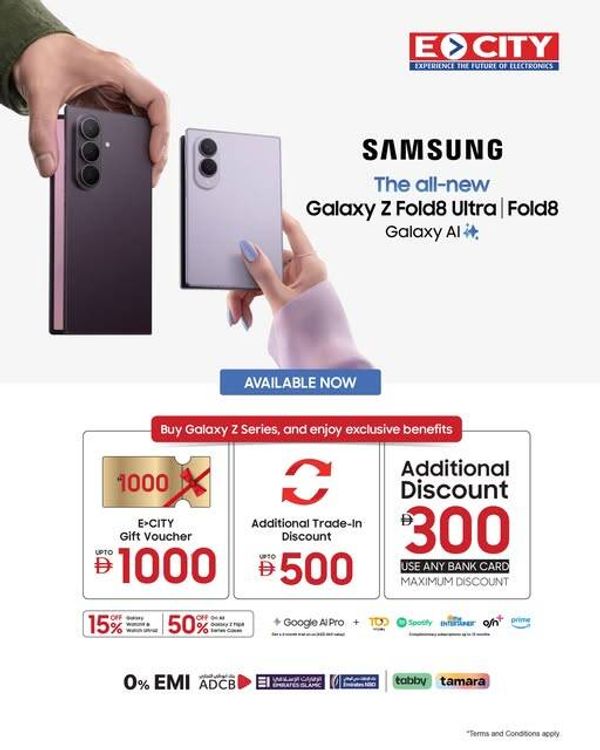 Samsung Galaxy Z Fold8 Ultra Sale from ECity until 13th August