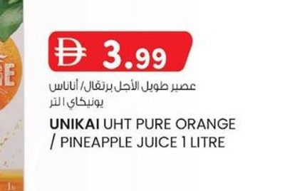 UNIKAI UHT PURE ORANGE / PINEAPPLE JUICE 1 LITRE