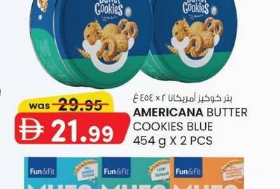 AMERICANA BUTTER COOKIES BLUE 454 g X 2 PCS