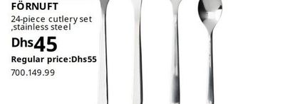 FÖRNUFT 24-piece cutlery set, stainless steel