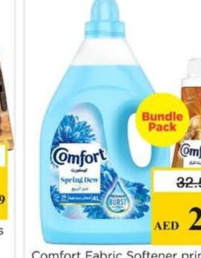 Comfort Fabric Softener Spring Dew-Blue 4Ltr+Concentrate 650ml