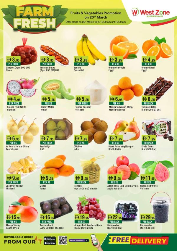 Farm Fresh Deals from West Zone until 20th March